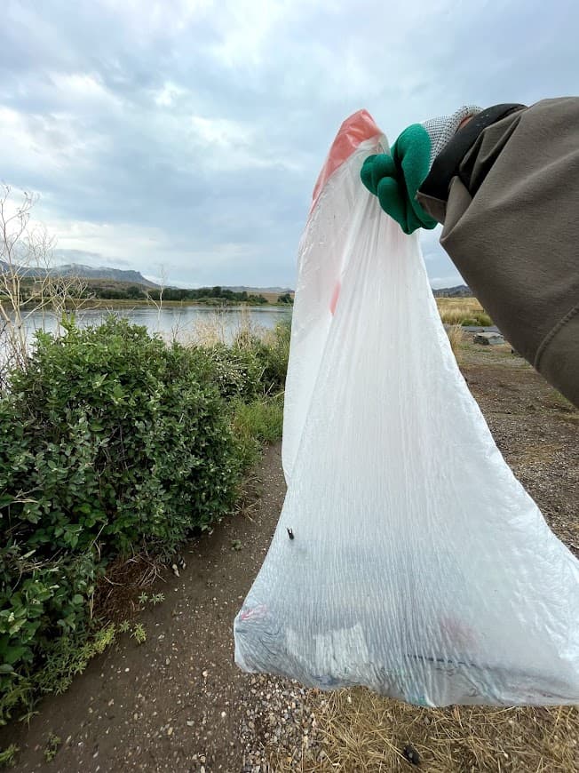 Trash collected from the river