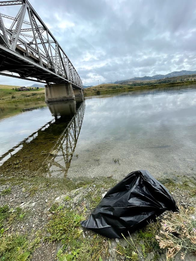 Cleanup efforts near the bridge